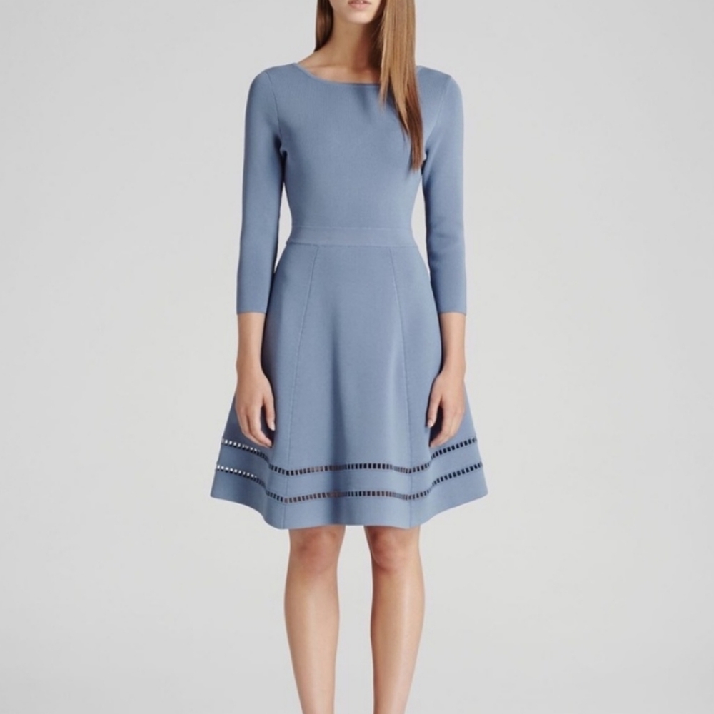 Reiss Didsbury knitted blue dress, US Size 4